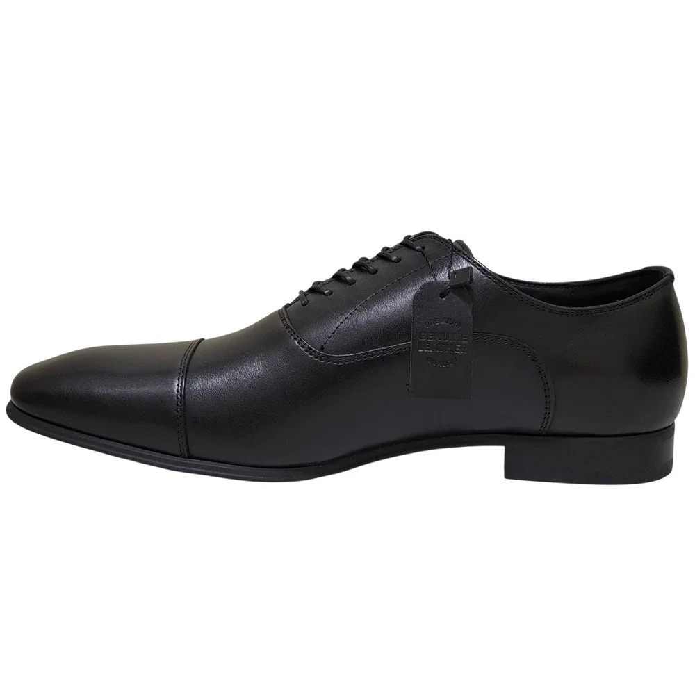 INC INTL Concepts Men Silas Cap Toe Dress Oxfords Size US 12M Black Leather